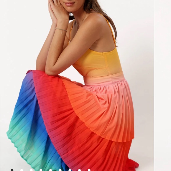 Flying Tomato ombré rainbow midi dress - Picture 3 of 5